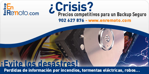 Precios competitivos para un Backup Seguro. Evite los desastre, perdidas de informaci�n por incendios, tormentas el�ctricas, robos...